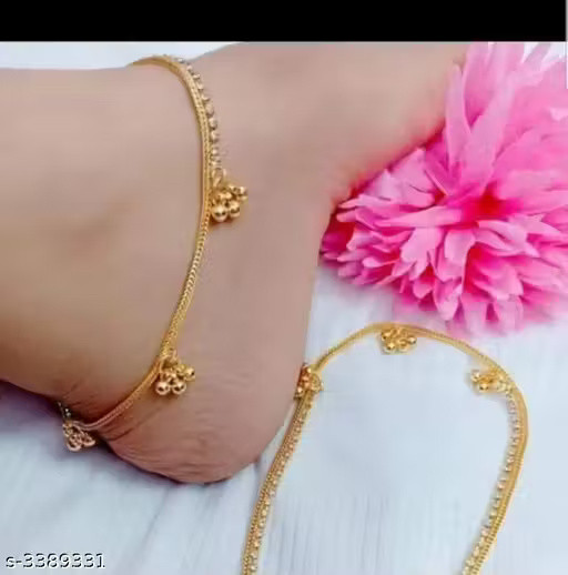 Women's Alloy Gold Plated Anklets & Toe Rings