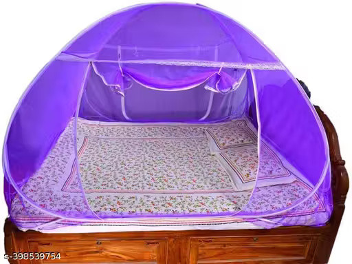 Machardani Stand Wali ( 6 x 6 ft) DOUBLE BED Polyester Fordable Mosquito Net