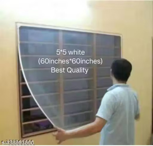 5*5 ft / 150*150cms white colour window mosquito net